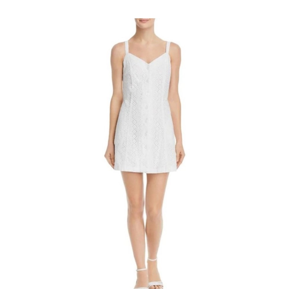 White Eyelet Mini Dress